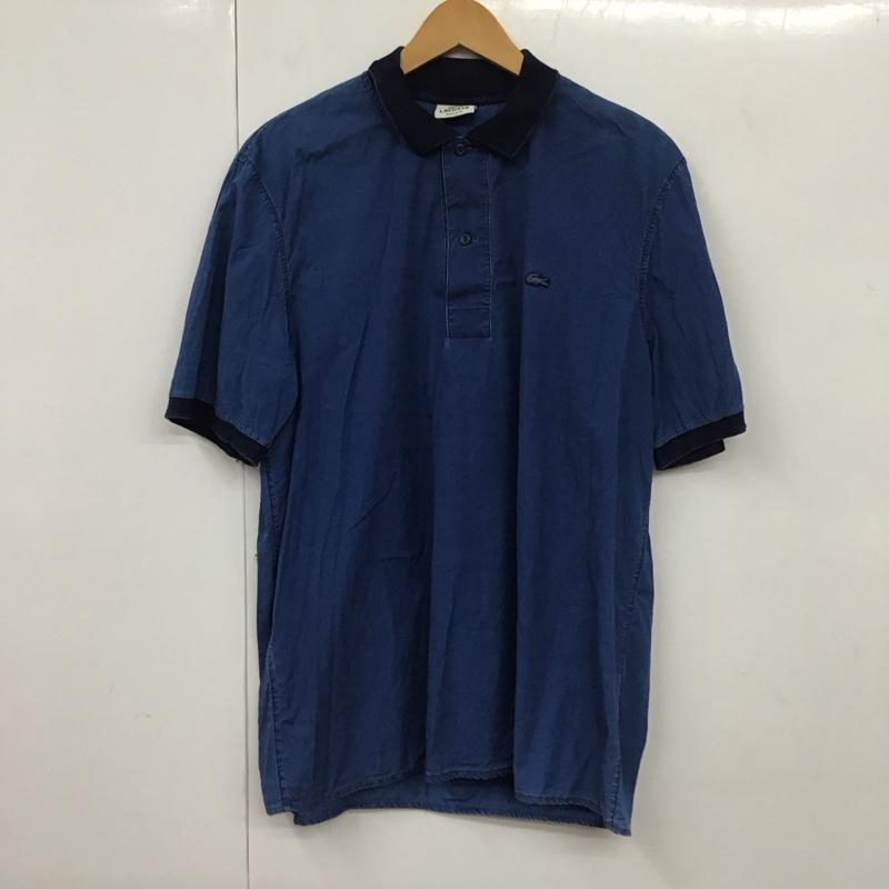 ラコステ LACOSTE ポロシャツ 半袖 5 無地 インディゴ / インディゴ /  メンズ USED 古着 中古 10130759