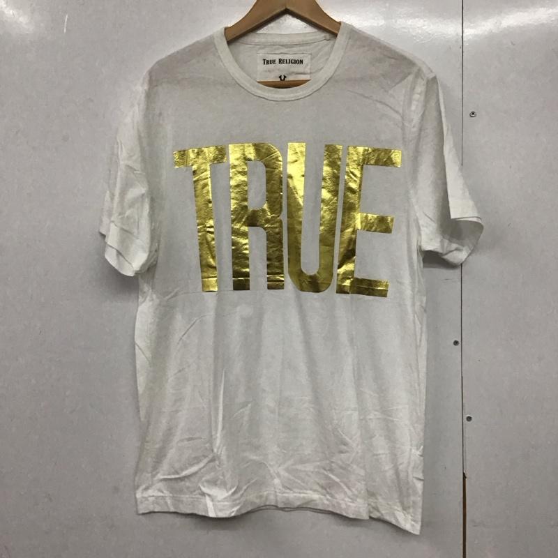 トゥルーレリジョン TRUE RELIGION Tシャツ 半袖 半袖カットソー プリントTシャツ クルーネックカットソー M プリント 白 / ホワイト /  メンズ USED 古着 中古 10142406