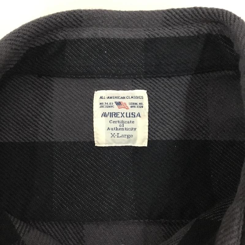 アヴィレックス AVIREX シャツ、ブラウス 長袖 長袖シャツ カラーシャツ ポケットシャツ 長袖カットソー チェックシャツ XL チェック マルチカラー / マルチカラー /  メンズ USED 古着 中古 10120460