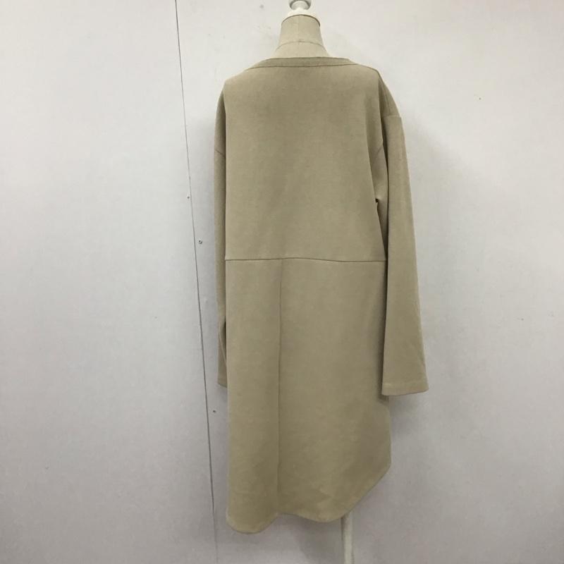 ジーナシス JEANASIS ワンピース ロングスカート 長袖スウェットロングワンピース ロングワンピース ネックジップワンピース FREE 無地 ベージュ / ベージュ /  レディース USED 古着 中古 10108467