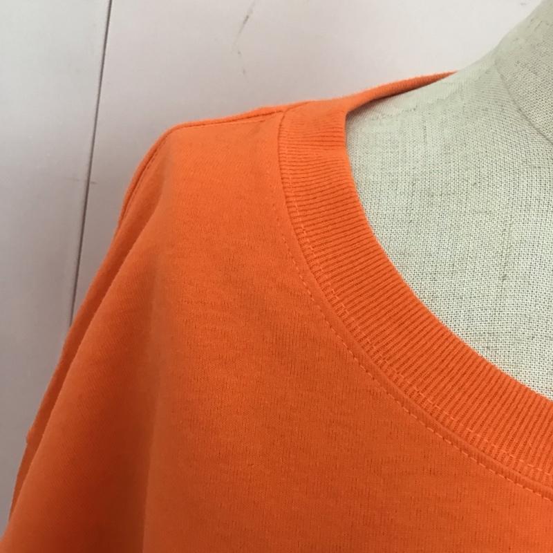 チャンピオン Champion ワンピース ひざ丈スカート CWSP30C Tシャツワンピース カットソー FREE ロゴ、文字 橙 / オレンジ /  レディース USED 古着 中古 10113781
