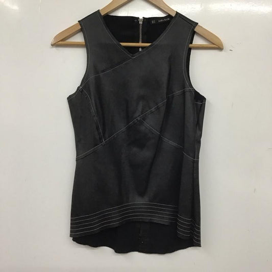 ザラ ZARA ベスト ベスト XS 無地 黒 / ブラック /  レディース USED 古着 中古 10139253