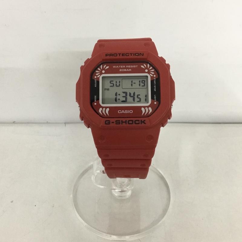ジーショック G-SHOCK 腕時計 デジタル DW-5600DA ダルマ ロゴ、文字 赤 / レッド /  メンズ USED 古着 中古 10124410