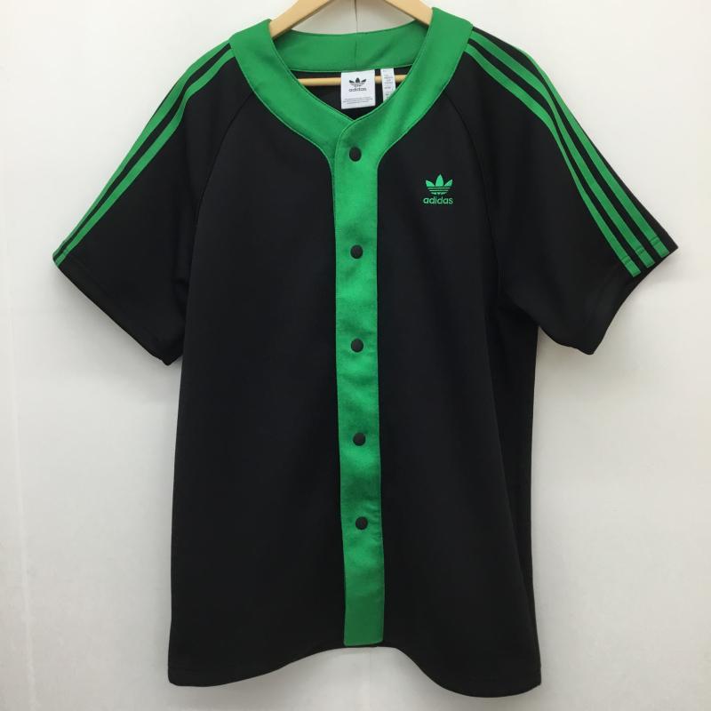 アディダス adidas シャツ、ブラウス 半袖 II5782 L ロゴ、文字 X 刺繍 黒 / ブラック /  メンズ USED 古着 中古 10112602