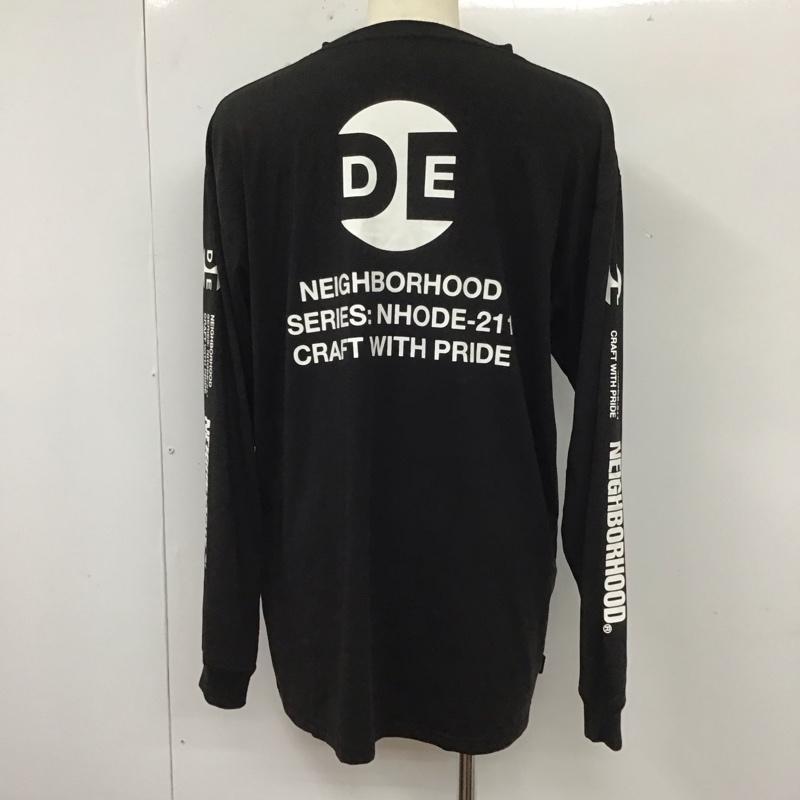 ネイバーフッド NEIGHBORHOOD カットソー 長袖 長袖カットソー クルーネックカットソー ロングスリーブカットソー プリントTシャツ XL ロゴ、文字 黒 / ブラック /  メンズ USED 古着 中古 10112710
