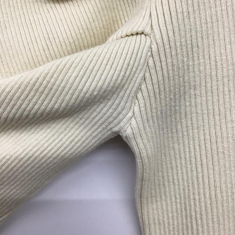 スライ SLY カットソー 長袖 長袖ニットカットソー リブ パフスリーブ FREE 無地 白 / ホワイト /  レディース USED 古着 中古 10142487