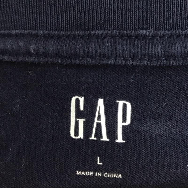 ギャップ GAP Tシャツ 半袖 L ロゴ、文字 X プリント 紺 / ネイビー /  メンズ USED 古着 中古 10128496