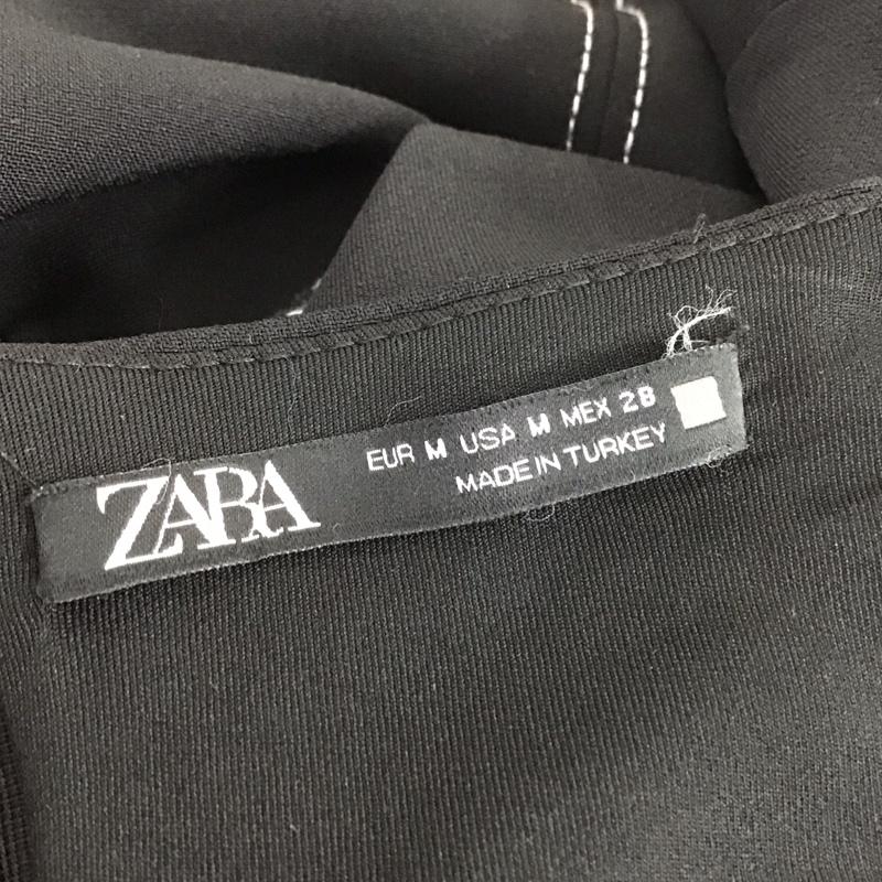 ザラ ZARA ワンピース ロングスカート ロングワンピース ノースリーブワンピース フレアスカート M 無地 黒 / ブラック /  レディース USED 古着 中古 10107720