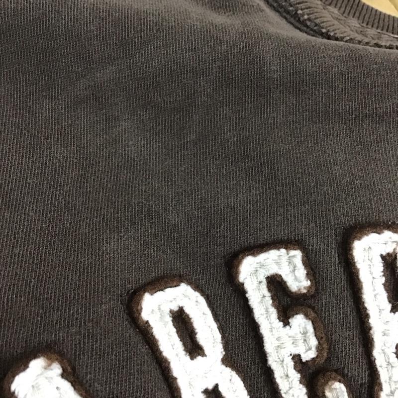 アバクロンビーアンドフィッチ ABERCROMBIE&FITCH カットソー 長袖 長袖カットソー プリントカットソー クルーネック S ロゴ、文字 茶 / ブラウン /  メンズ USED 古着 中古 10140123