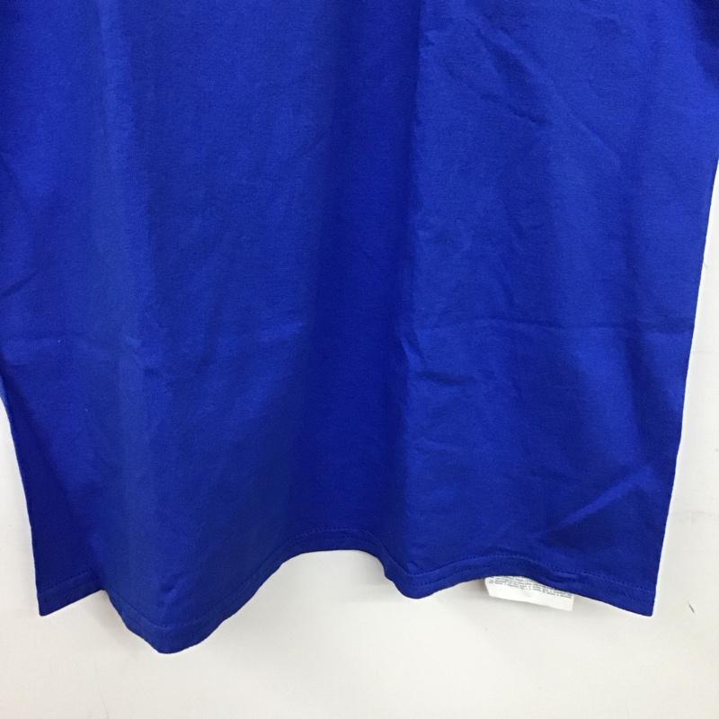 チャンピオン Champion Tシャツ 半袖 半袖カットソー プリントTシャツ クルーネックカットソー L 無地 青 / ブルー /  メンズ USED 古着 中古 10150934