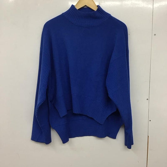 スライ SLY ニット、セーター 長袖 030EAA70-1490 STEP HEM TOPS FREE 無地 青 / ブルー /  レディース USED 古着 中古 10137787