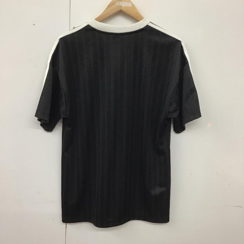アディダス adidas Tシャツ 半袖 半袖カットソー プリントTシャツ クルーネックカットソー スポーツウェア ロゴ、文字 黒 / ブラック /  メンズ USED 古着 中古 10140131