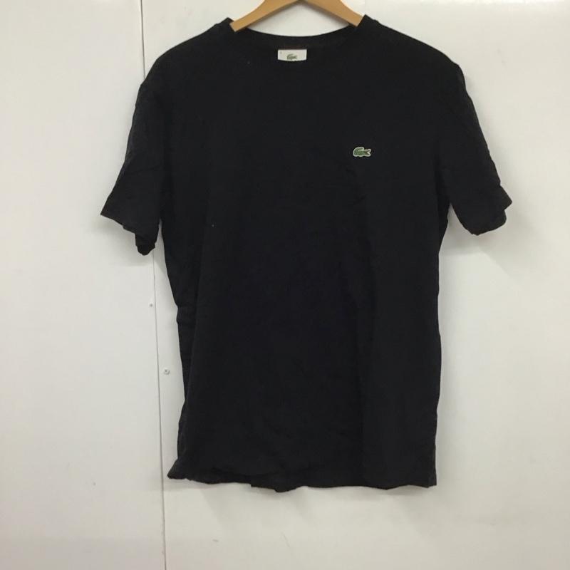 ラコステ LACOSTE Tシャツ 半袖 半袖カットソー プリントTシャツ クルーネックカットソー 5 ロゴ、文字 黒 / ブラック /  メンズ USED 古着 中古 10131509