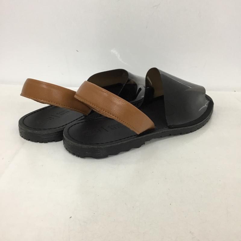 カミングアトラクションズ COMING ATTRACTIONS サンダル サンダル フラットサンダル 36 無地 黒 / ブラック /  レディース USED 古着 中古 10148829