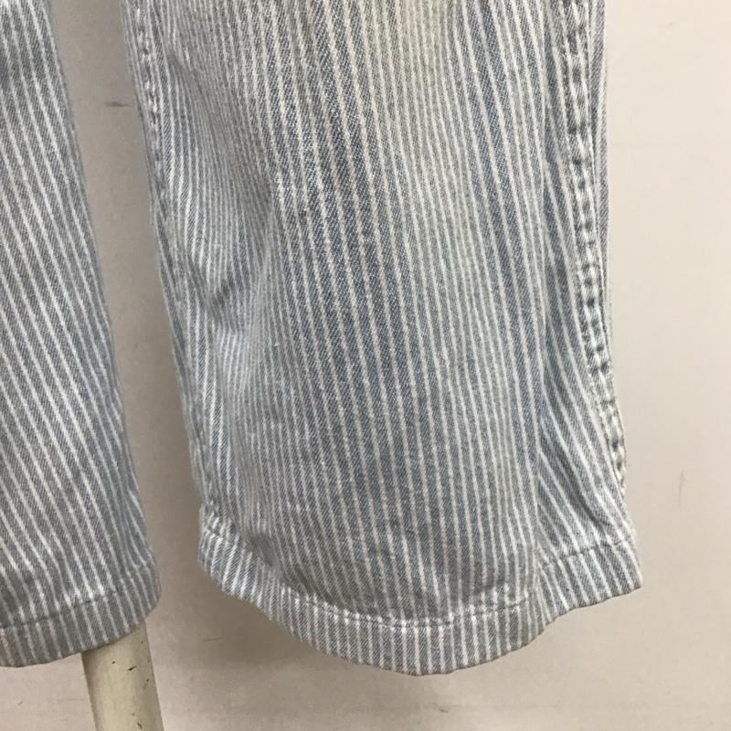 ポロラルフローレン POLO RALPH LAUREN ボトムス ボトムス ガウチョパンツ ベルト付き ストライプ 水色 / ライトブルー / X 白 / ホワイト /  レディース USED 古着 中古 10118699
