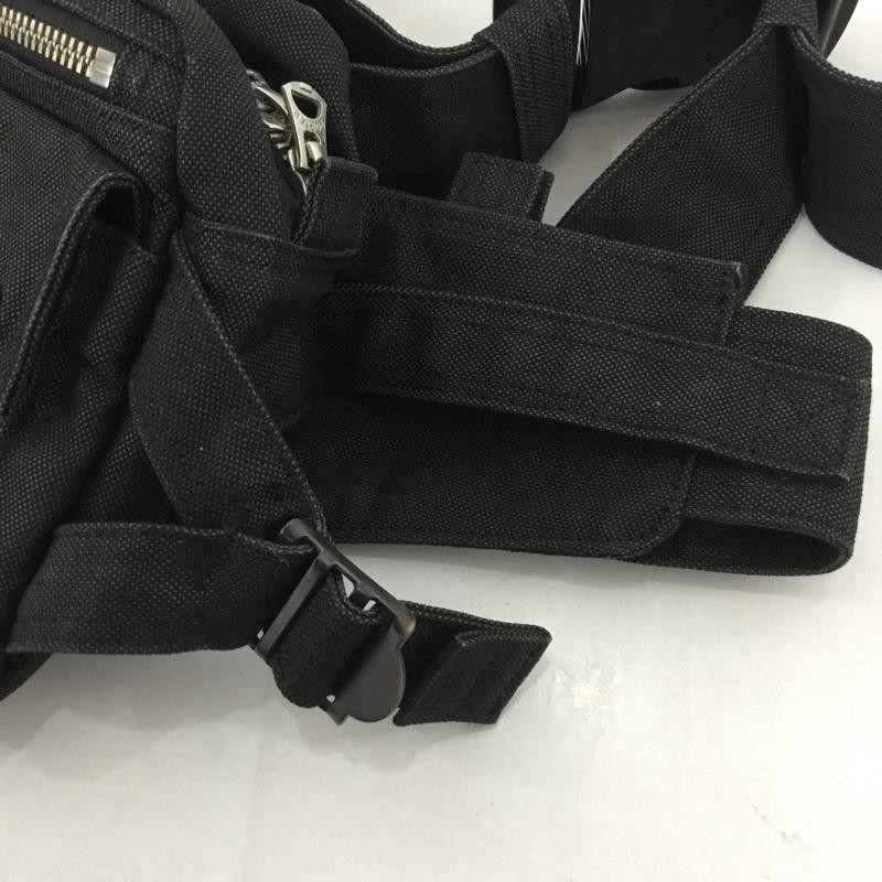 ポーター PORTER ウエストバッグ ウエストバッグ SMOKY スモーキー ボディバッグ ロゴ、文字 黒 / ブラック /  メンズ USED 古着 中古 10131245