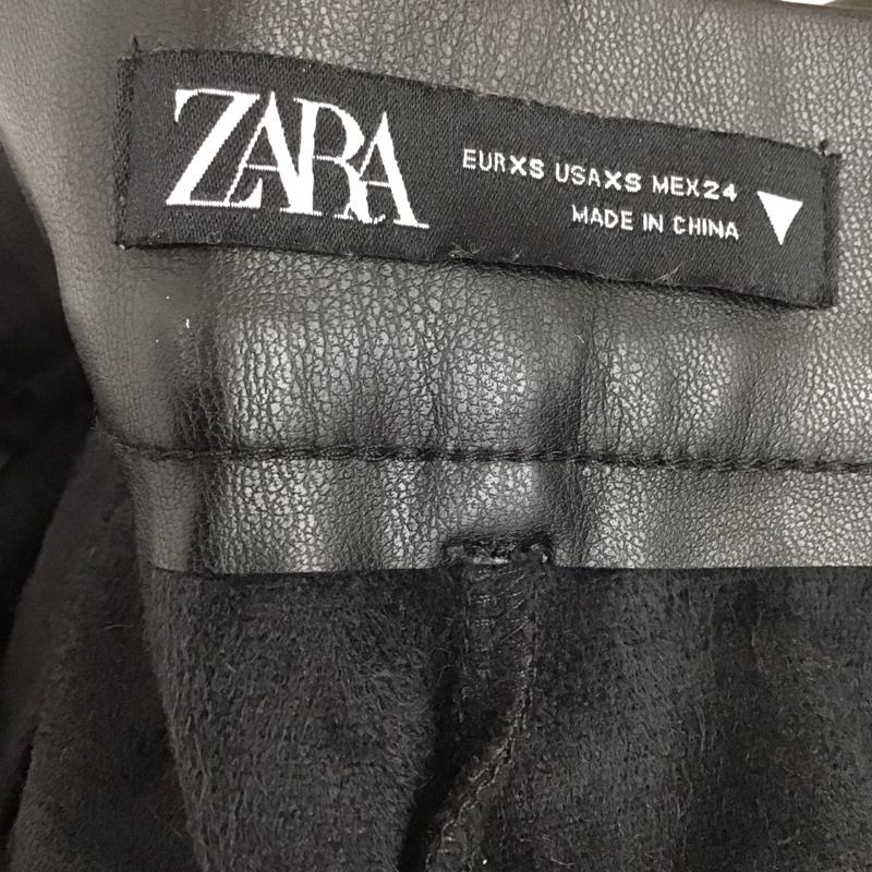 ザラ ZARA パンツ ショートパンツ 7901 291 800 フェイクレザー XS 無地 黒 / ブラック /  レディース USED 古着 中古 10113004