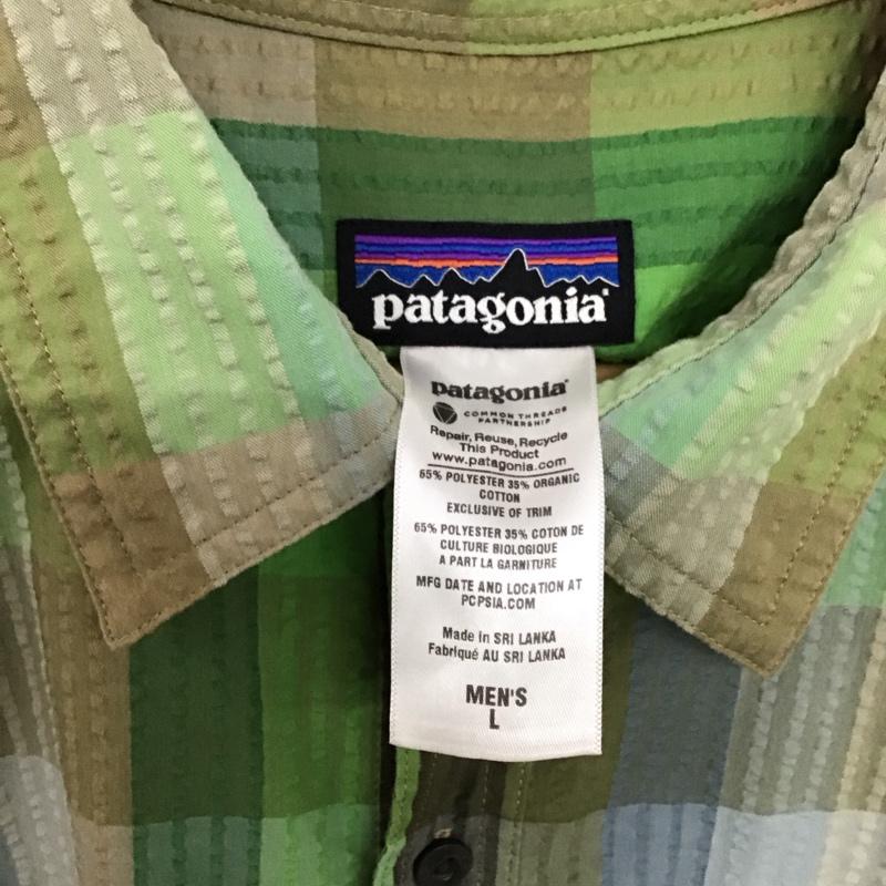 パタゴニア patagonia シャツ、ブラウス 半袖 半袖シャツ チェックシャツ カラーシャツ L チェック マルチカラー / マルチカラー /  メンズ USED 古着 中古 10149705
