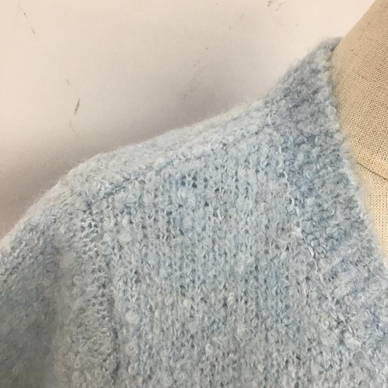 ザラ ZARA カーディガン 半袖 半袖ニットカーディガン 前開き S 刺繍 青 / ブルー /  レディース USED 古着 中古 10118528