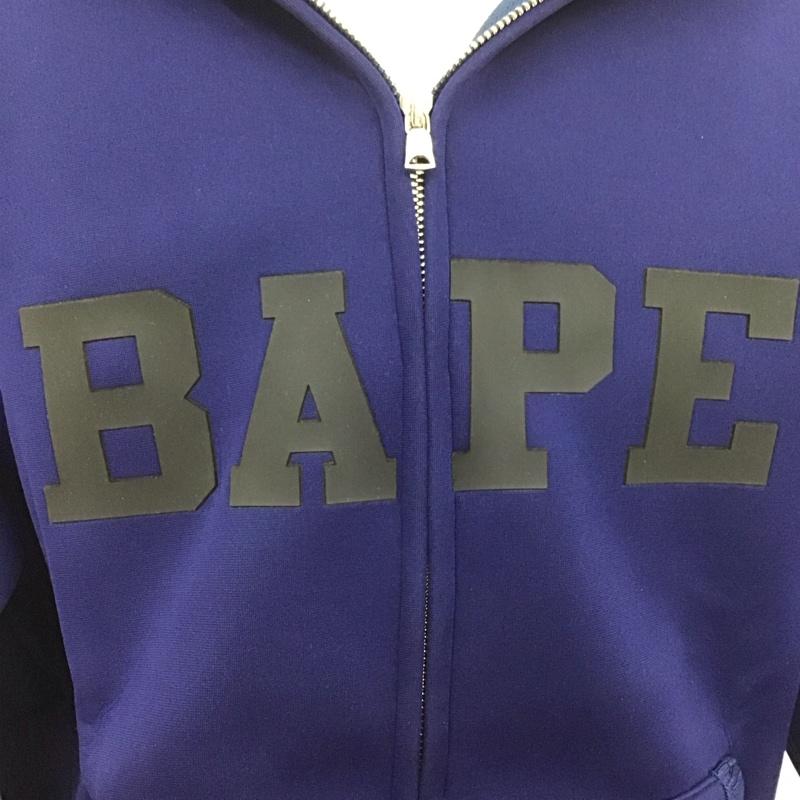 エーエイプバイアベイシングエイプ AAPE BY A BATHING APE パーカー 長袖 ジップアップパーカー 長袖パーカー フード付きパーカー XXL ロゴ、文字 紺 / ネイビー /  メンズ USED 古着 中古 10107436