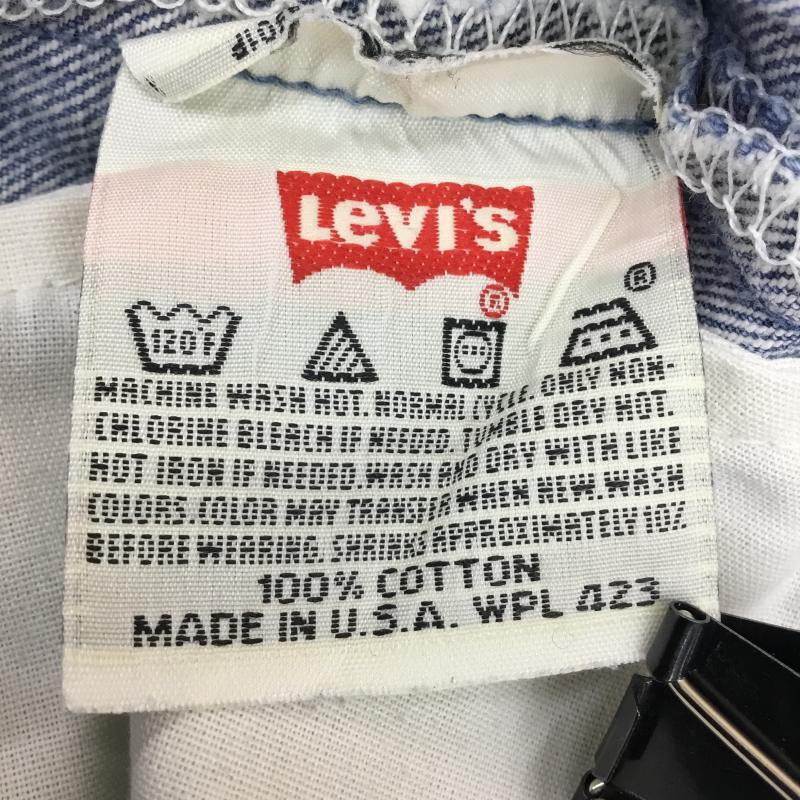 リーバイス Levi s パンツ デニム、ジーンズ USA製 33インチ ダメージ加工 青 / ブルー /  メンズ USED 古着 中古 10139627
