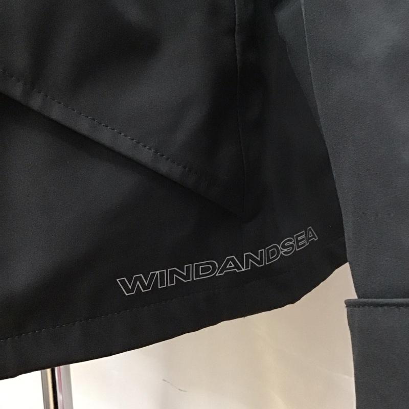 ウィンダンシー WIND AND SEA ジャケット、上着 ジャンパー、ブルゾン wds-jk-13 WATERPROOFPARKA マウンテンパーカ ジップアップジャケット アウター L ロゴ、文字 黒 / ブラック /  メンズ USED 古着 中古 10113570