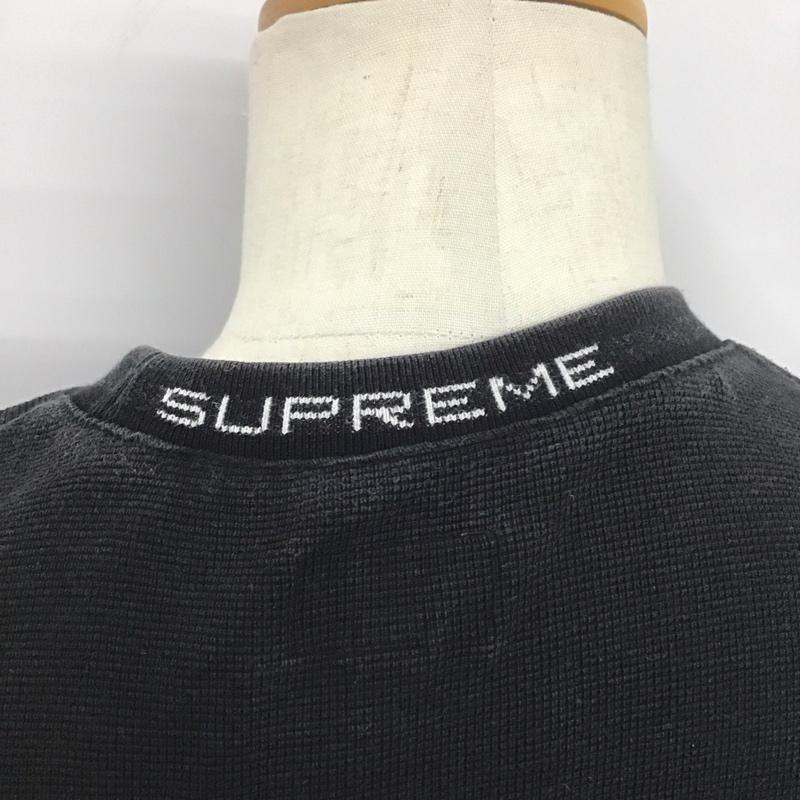 シュプリーム Supreme カットソー 半袖 19AW UniversitySSTop 半袖カットソー サーマル M 無地 黒 / ブラック /  メンズ USED 古着 中古 10126722