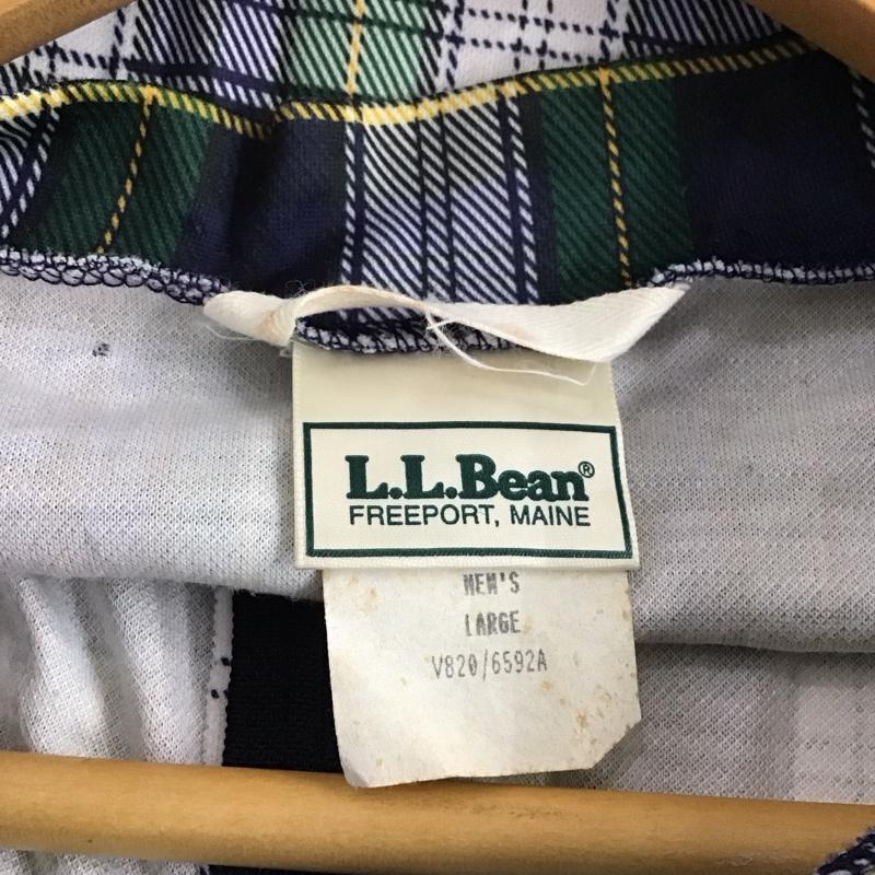 エルエルビーン L.L.Bean カットソー 半袖 半袖カットソー ジップアップネック プルオーバー 90s L チェック マルチカラー / マルチカラー /  メンズ USED 古着 中古 10141265