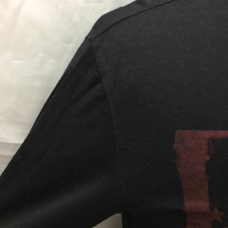 ポールスミス Paul Smith Tシャツ 長袖 M ロゴ、文字 X プリント 黒 / ブラック /  メンズ USED 古着 中古 10111897