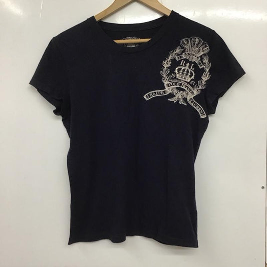 ラルフローレン RALPHLAUREN Tシャツ 半袖 L プリント 紺 / ネイビー /  レディース USED 古着 中古 10133501