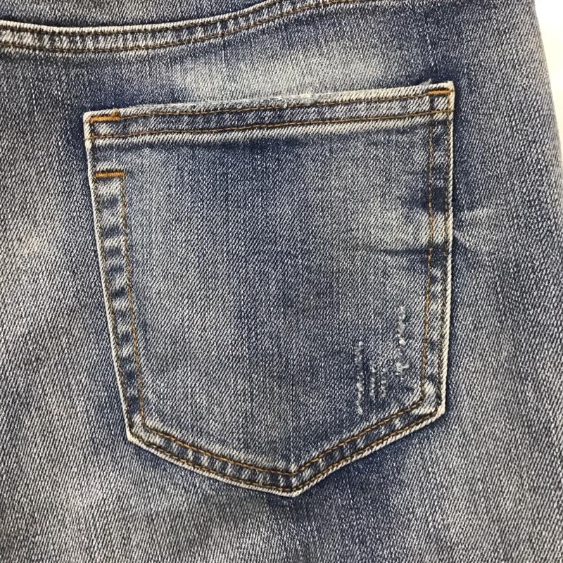 ザラ ZARA パンツ デニム、ジーンズ パール ダメージ加工 青 / ブルー /  レディース USED 古着 中古 10108587