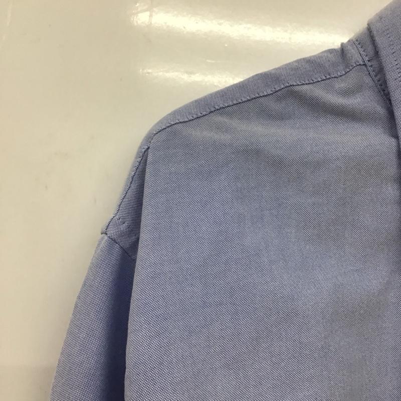 ウ゛ァンヒューゼン VANHEUSEN シャツ、ブラウス 長袖 長袖シャツ 無地シャツ カラーシャツ ボタンダウンシャツ XL ロゴ、文字 水色 / ライトブルー /  メンズ USED 古着 中古 10147020