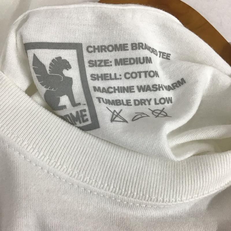 クロム CHROME Tシャツ 半袖 半袖カットソー プリントTシャツ クルーネックカットソー M プリント 白 / ホワイト /  メンズ USED 古着 中古 10131012