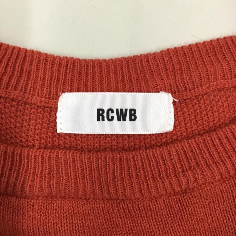 アールシーダブリュービー RCWB カットソー 半袖 4209AR70-0140 コットンニット 刺繍 FREE 花柄 赤 / レッド /  レディース USED 古着 中古 10107430