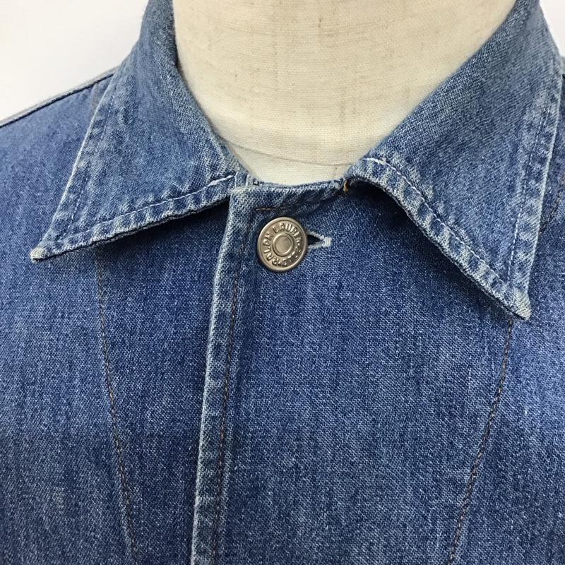 ラルフローレン RALPHLAUREN シャツ、ブラウス 長袖 長袖シャツ カラーシャツ ポケットシャツ 長袖カットソー デニムシャツ M ロゴ、文字 インディゴ / インディゴ /  メンズ USED 古着 中古 10123865