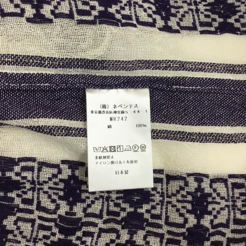 ニードルス Needles シャツ、ブラウス 半袖 Needles Cabana Shirt MR242 L 総柄 白 / ホワイト / X 紫 / パープル /  メンズ USED 古着 中古 10127166