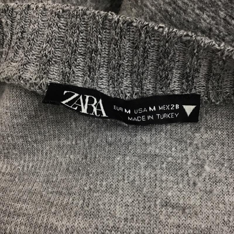 ザラ ZARA ニット、セーター 長袖 長袖ニットカットソー ニット セーター クルーネックニット M 無地 灰 / グレー /  メンズ USED 古着 中古 10120935