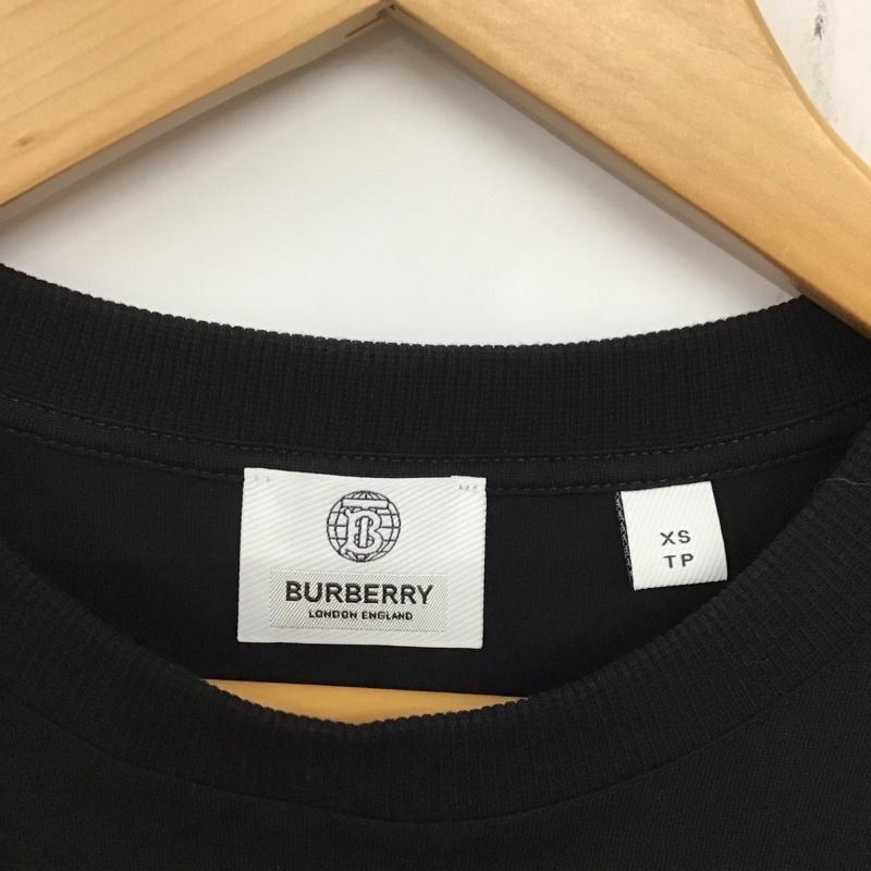 バーバリー BURBERRY Tシャツ 半袖 8042232 クルーネック XS ロゴ、文字 黒 / ブラック /  メンズ USED 古着 中古 10133762