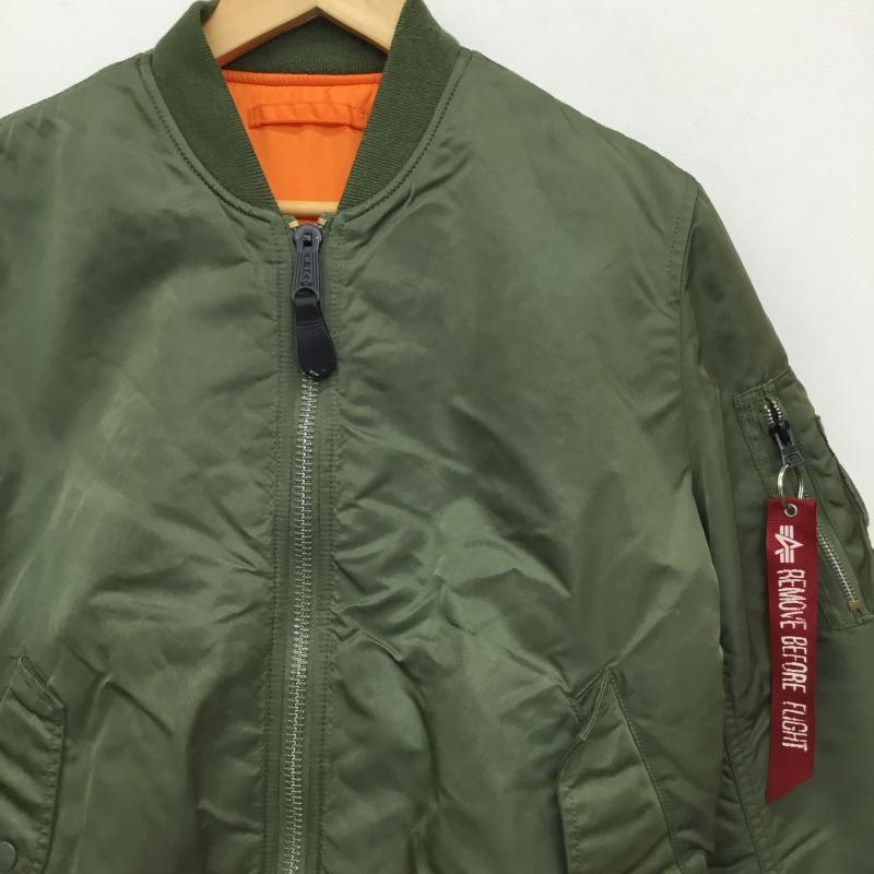 アルファ ALPHA ジャケット、上着 ジャンパー、ブルゾン MA-1 M 無地 緑 / グリーン /  メンズ USED 古着 中古 10137357