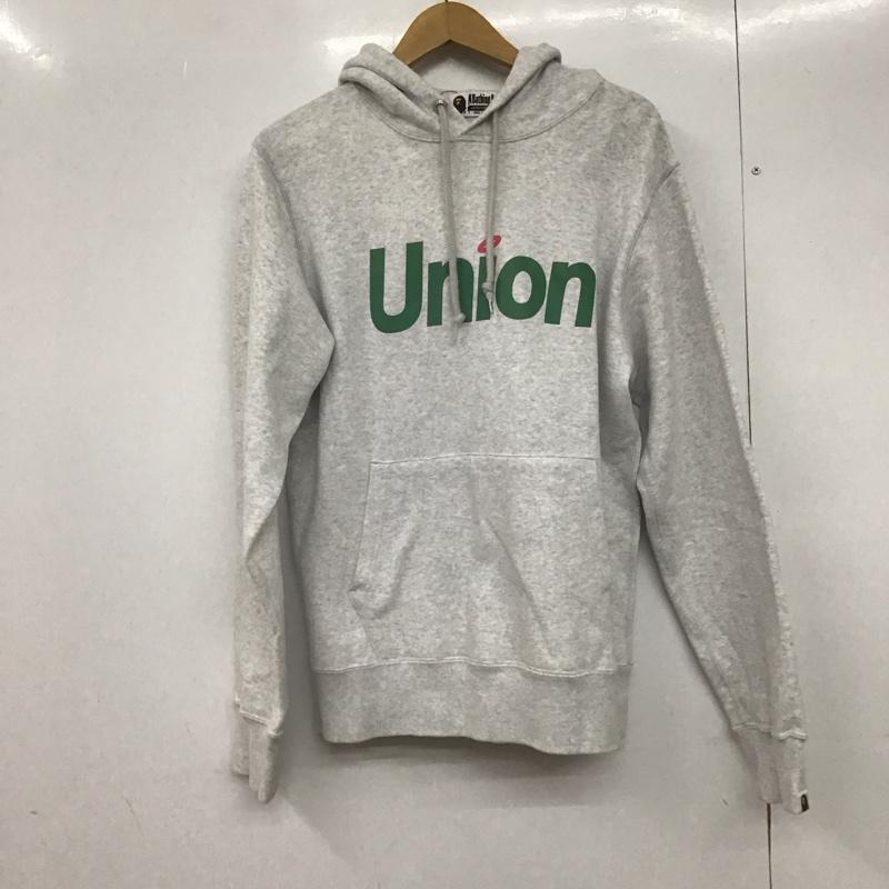 アベイシングエイプ A BATHING APE パーカー 長袖 長袖 L ロゴ、文字 灰 / グレー /  メンズ USED 古着 中古 10146570