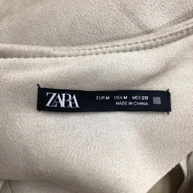 ザラ ZARA ワンピース ロングスカート 3046 837 712 ノースリーブ スリット M 無地 ベージュ / ベージュ /  レディース USED 古着 中古 10119617