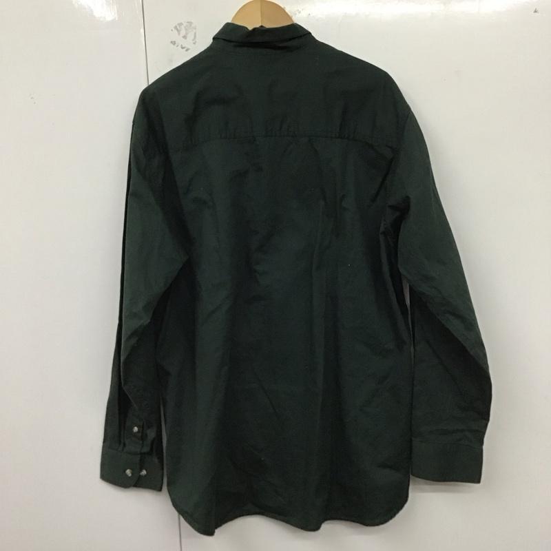 ハードロックカフェ HARD ROCK CAFE シャツ、ブラウス 長袖 ボタンダウンシャツ L 無地 緑 / グリーン /  メンズ USED 古着 中古 10128563