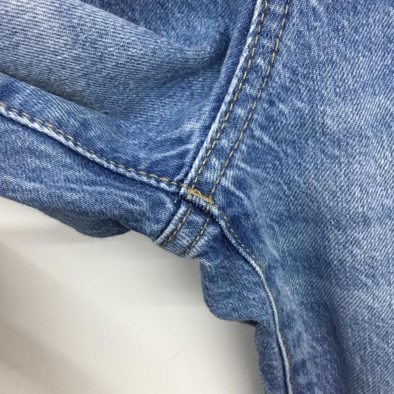 ローリーズファーム LOWRYS FARM パンツ デニム、ジーンズ LF524036AD 裾スリット L 無地 青 / ブルー /  レディース USED 古着 中古 10144646