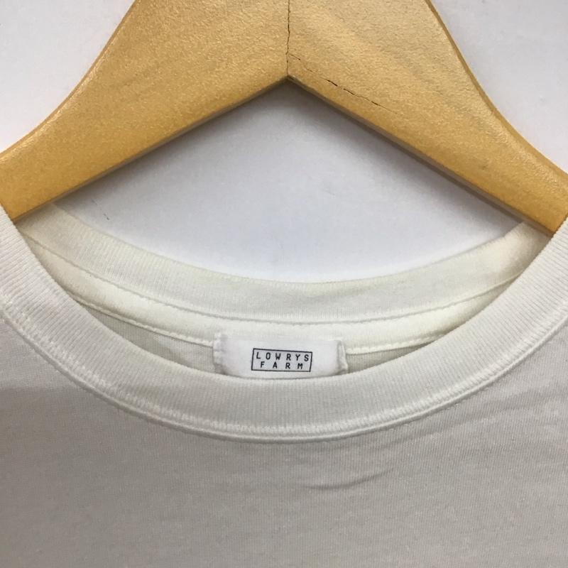 ローリーズファーム LOWRYS FARM Tシャツ 半袖 FREE ロゴ、文字 X プリント 白 / ホワイト /  レディース USED 古着 中古 10150173