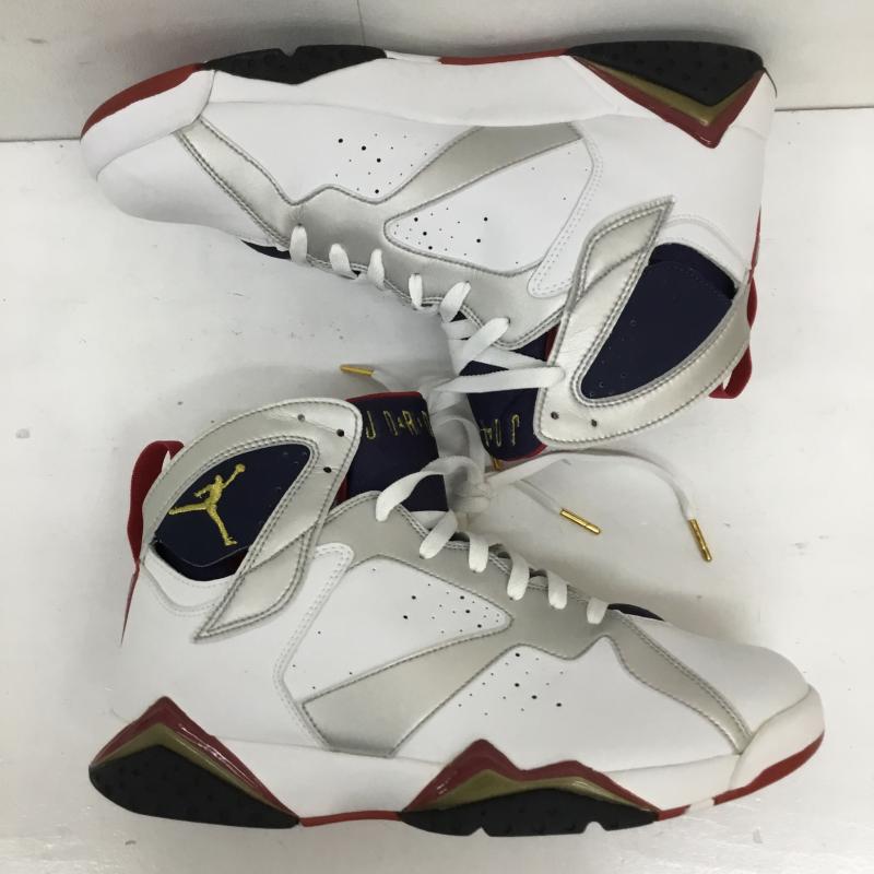ナイキ NIKE スニーカー スニーカー 304775-171 AIR JORDAN 7 RETRO OLYMPIC 28.5cm ロゴ、文字 白 / ホワイト /  メンズ USED 古着 中古 10133946