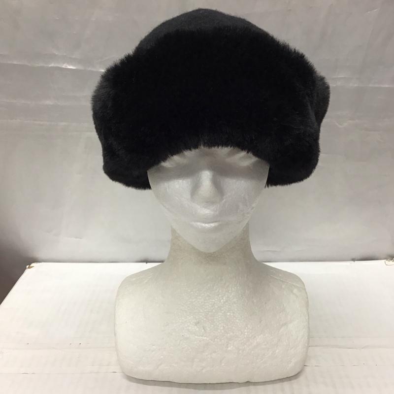 ザラ ZARA 帽子 ハット 0653 261 800 フェイクファー 無地 黒 / ブラック /  レディース USED 古着 中古 10118151