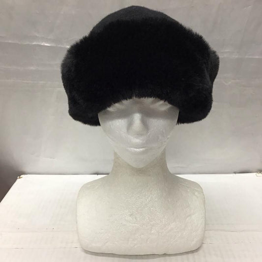 ザラ ZARA 帽子 ハット 0653 261 800 フェイクファー 無地 黒 / ブラック /  レディース USED 古着 中古 10118151