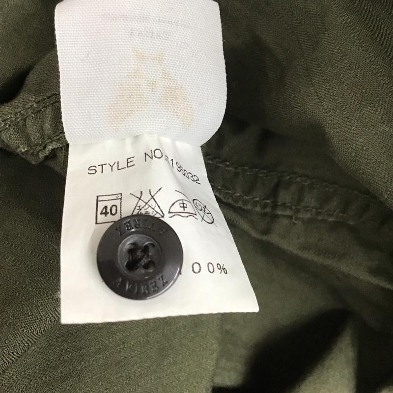 アヴィレックス AVIREX シャツ、ブラウス 半袖 6195032 ミリタリー XL ロゴ、文字 カーキ / カーキ /  メンズ USED 古着 中古 10112676