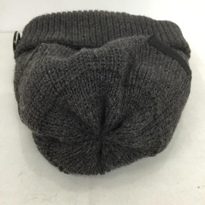 カシラ CA4LA 帽子 ニット帽 ANDY WARHOL ART KNITCAP バナナワッペン ロゴ、文字 チャコールグレー / チャコールグレー /  メンズ USED 古着 中古 10138139