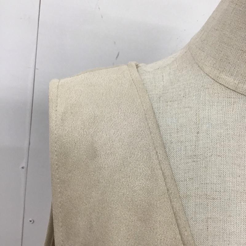 ザラ ZARA ワンピース ロングスカート 3046 837 712 ノースリーブ スリット M 無地 ベージュ / ベージュ /  レディース USED 古着 中古 10119617
